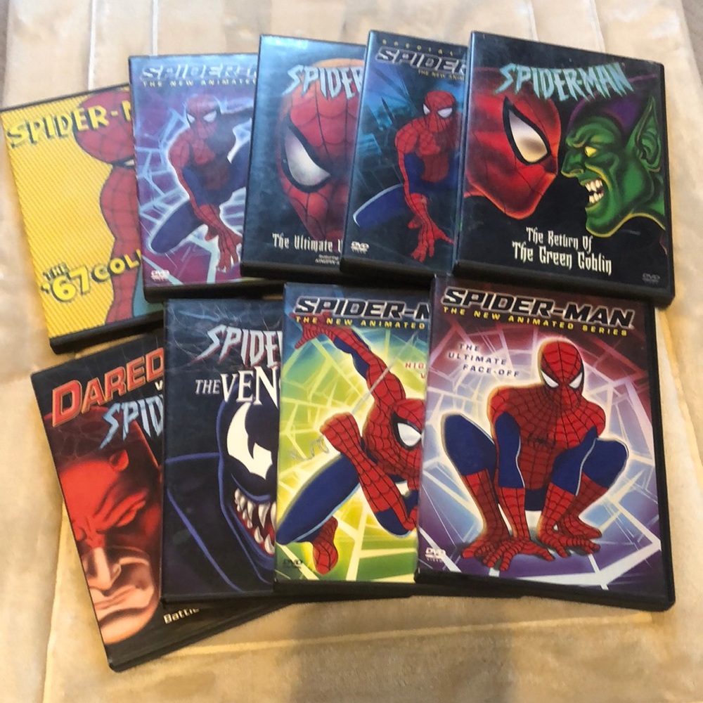 Lot of Spider-Man Animated DVDs 9 included